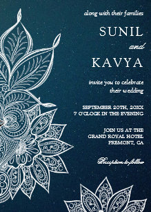 Modern Indian Wedding Invitations Zazzle Co Uk