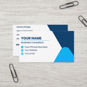 Modern Blue Geometric Business Card Professional