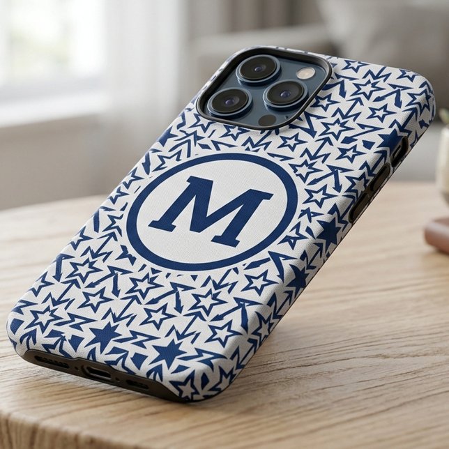 Modern Blue Geometric Star Personalised (Creator Uploaded)
