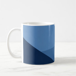 Modern Blue Geometric Starburst Coffee Mug