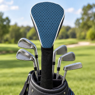 Modern Blue Geometric Triangle Pattern Golf Head Cover