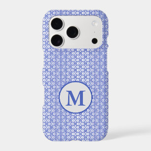 Modern Blue Geometric Triangle Pattern  Minimalist