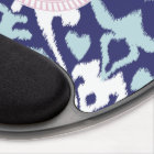 Modern blue girly ikat tribal pattern monogram