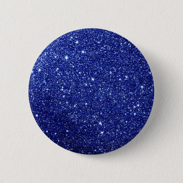 Modern Blue Glitter  6 Cm Round Badge (Front)