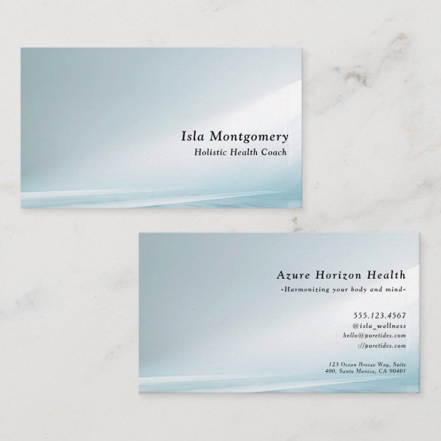 Modern Blue Gradient Business Card (Front/Back)