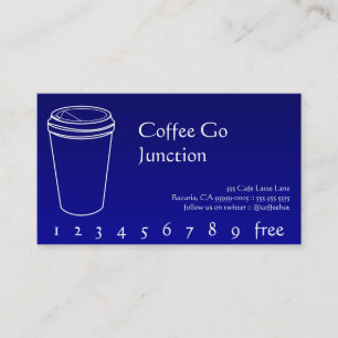 Modern Blue Gradient Loyalty Tracker Card