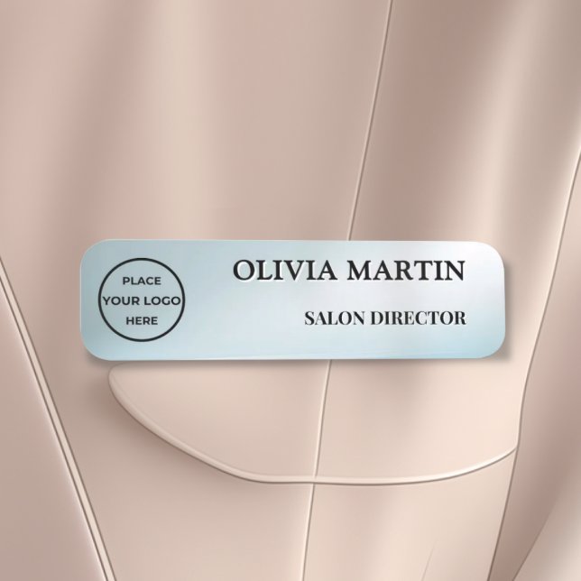 Modern Blue Gradient Magnetic Name Badge Custom (Creator Uploaded)