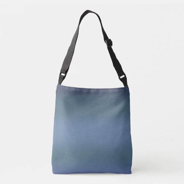 Modern blue gradient Watercolor galaxy  Crossbody Bag (Back)