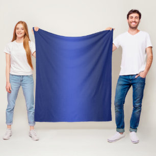 Modern blue gradient Watercolor galaxy Fleece Blanket