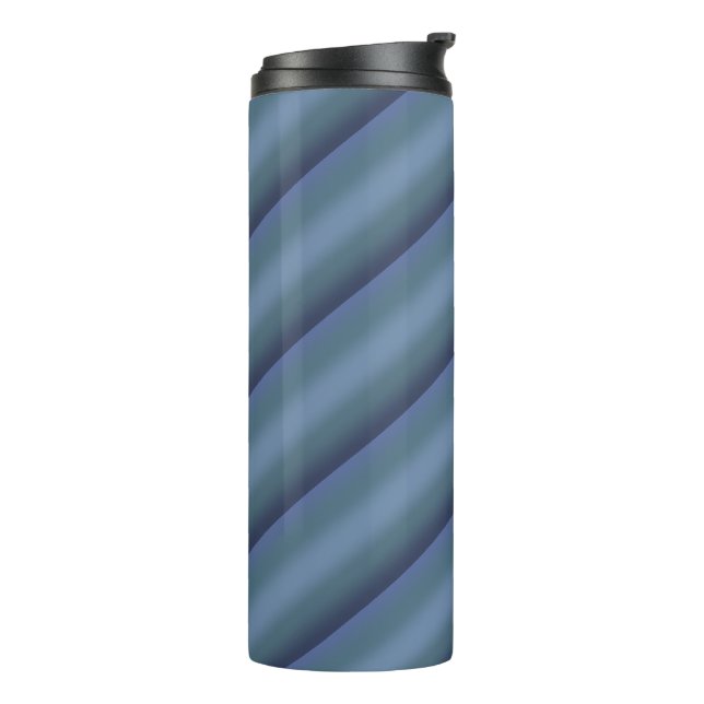 Modern blue gradient Watercolor galaxy  Thermal Tumbler (Rotated Left)
