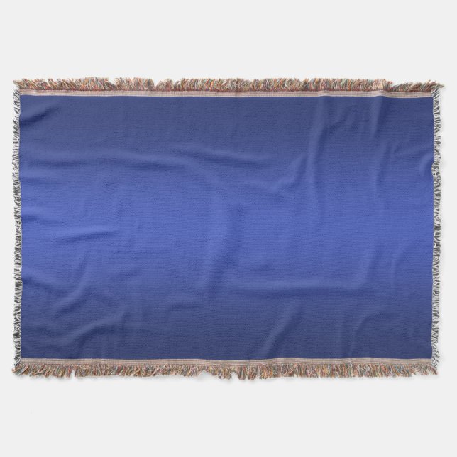 Modern blue gradient Watercolor galaxy  Throw Blanket (Front)