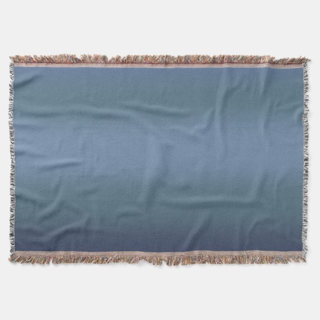 Modern blue gradient Watercolor galaxy  Throw Blanket (Front)