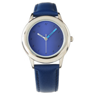 Modern blue gradient Watercolor galaxy  Watch