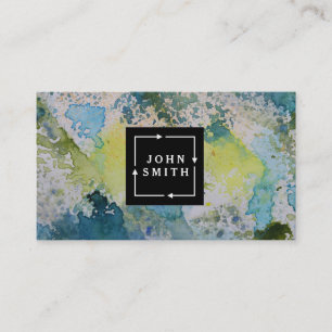 Modern Blue Graffiti Cool Abstract Art Business Ca Business Card