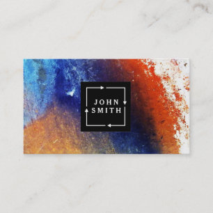 Modern Blue Graffiti Cool Abstract Art Business Card