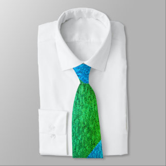 MODERN BLUE GREEN CUTE NECK TIE