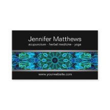 Modern Blue & Green Gems mandala