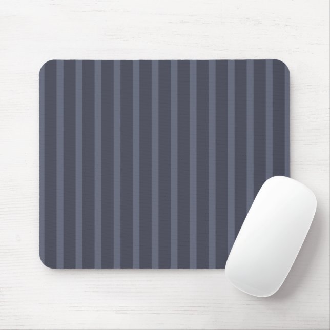 Modern Blue-Grey Striped Mousepad (With Mouse)