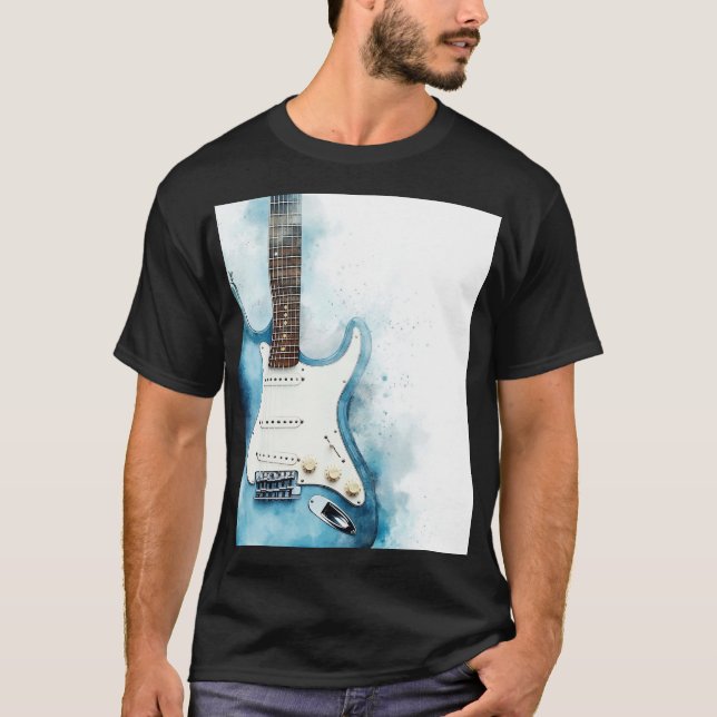 Modern Blue Guitar Men's Basic T-Shirt (Front)