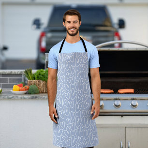 Modern Blue Heart Apron