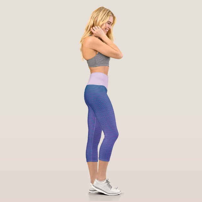 Modern Blue High Waisted Capri Legging (Right)