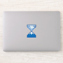 Modern Blue Hourglass Mountain Nature