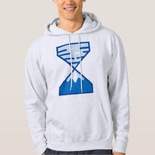 Modern Blue Hourglass Mountain Nature Hoodie