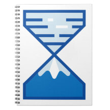 Modern Blue Hourglass Mountain Nature
