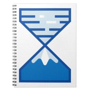 Modern Blue Hourglass Mountain Nature Notebook