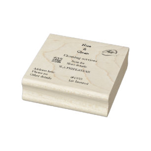 Modern Blue House Cleaning Service Housekeeping Rubber Stamp