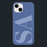 Modern blue initial minimal monogram contemporary Case-Mate iPhone 14 case<br><div class="desc">Modern cornflower blue initial monogram minimal contemporary phone case design.</div>
