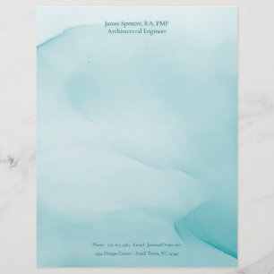 Modern Blue Ink Design Personalised Stationery  Custom Letterhead