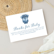 Modern Blue Jean Baby Denim Books for Baby Shower