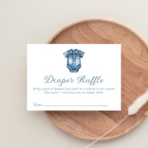 Modern Blue Jean Baby Denim Diaper Raffle Shower