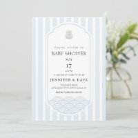 Modern blue Korean theme baby shower