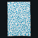 Modern Blue Leopard Pattern Animal Print Tea Towel<br><div class="desc">Decorate your kitchen with this cool towel. Makes a great housewarming or wedding gift! 
You can customise it and add text too.
Check my shop for lots more colours and patterns!</div>
