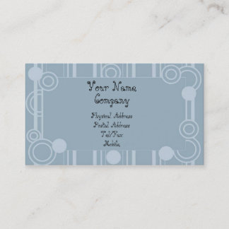 Modern Blue & Light Blue Circles & Strips Business Card