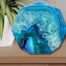 Modern Blue Marble Agate