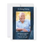 Modern Blue Marble Memorial Funeral Thank You