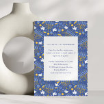 Modern Blue Menorah Dreidel Festive Hanukkah Party Invitation<br><div class="desc">Celebrate the Festival of Lights with this modern Hanukkah design featuring menorahs,  dreidels,  and doves in a festive blue and gold palette. Perfect for inviting loved ones to a joyful night of candles,  latkes,  and laughter. Stylish,  fun,  and full of light.</div>
