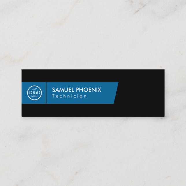 Modern | (Blue) Mini Business Card (Front)