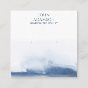 Modern Blue Minimal Abstract Earring Display Card