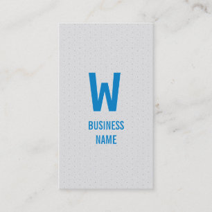 Modern Blue Monogram Dentist Business Card