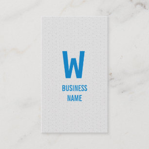 Modern Blue Monogram Programmer Business Card