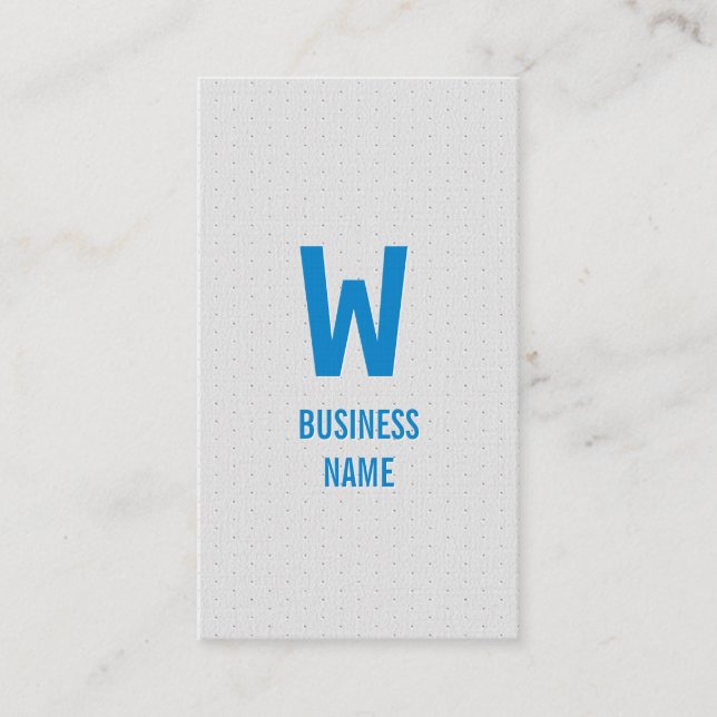 Modern Blue Monogram Programmer Business Card (Front)
