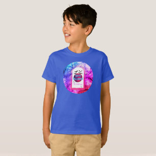Modern Blue Moon Spooky Happy Halloween Kids T-Shirt