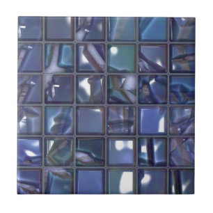 Modern blue mosaic tile