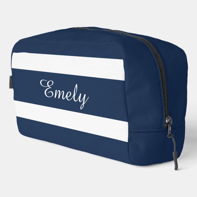 Modern Blue Name Dopp Kit (Right Corner)