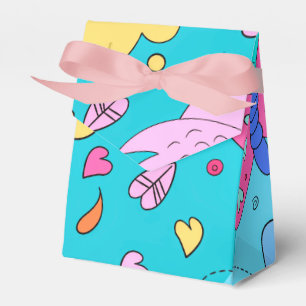Modern Blue Nature Fall Elements Favour Box