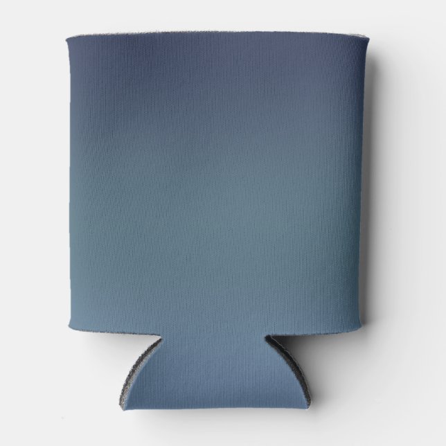 Modern blue navy gradient Watercolor galaxy  Can Cooler (Front)